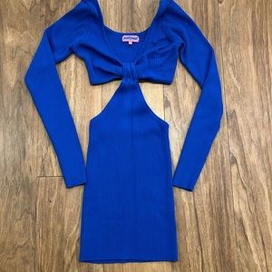 Edikted royal blue mini dress